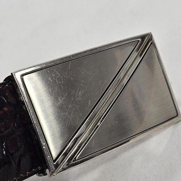 Bench Craft Mens Dress Belt Sz 36 Style 5138 Canada Crock Pattern Brown Leather - Picture 9 of 9